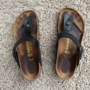 Black Birkenstock used - size 38 - Gizeh style - thong style sandal